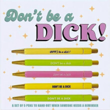 (Mixed Ball Pen) 5pcs Funny Pen Set - Hilarious Swear Word Quotes to Reminder, Perfect Gift