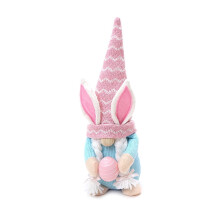 Easter Gnome Plush Ornament with Rabbit Doll, 17 cm