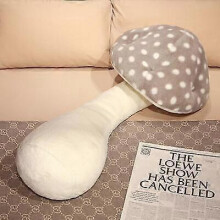 (grey) Long Mushroom Pillow, Mushroom Body Pillow, Mushroom Shaped Plush Stuffed Pillow