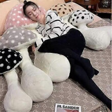 (white) Long Mushroom Pillow, Mushroom Body Pillow, Mushroom Shaped Plush Stuffed Pillow