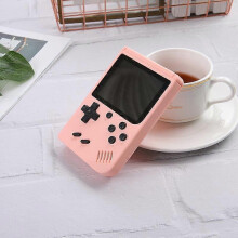 (Single player, pink) Portable Retro Video Game Console 3.0 Inch Handheld Game Player Built-in 500 Classic Games Mini Gamepad For Kids Gift