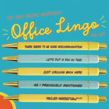 (Black Talk Pen) 5pcs Funny Pen Set - Hilarious Swear Word Quotes to Reminder, Perfect Gift