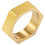 Hexagon Ring for Men Stainless Steel Gold 1