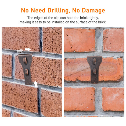 Htovila brick hook clip 60-70mm height 10 pcs 2