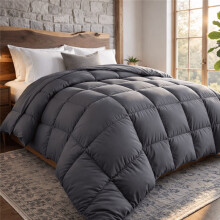 (10.5 TOG, 260cm*220cm) GREY DUVET QUILT FILLED SINGLE DOUBLE KING SUPER-KING ALL SIZE 4.5 10.5 13.5 15 TOG WHITE DUVET WINTER