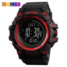 (red) Outdoor Sports Countdown Calendar Compass Watch Men's Multifunction Barometric Weather Forecast Watch