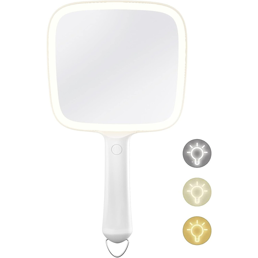 LED Lighted Handheld Makeup Mirror