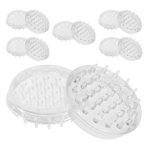 Cuscinetti antiscivolo rotondi con dentini per mobili, 12 pezzi