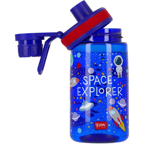 Legami Kid's Bottle Let's Drink! Plastic Water Bottle Space 2