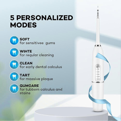 (basic version, white) Electric Tooth Cleaner Ultrasonic Dental Scaler Tartar Plaque Calculus Remover~ 2