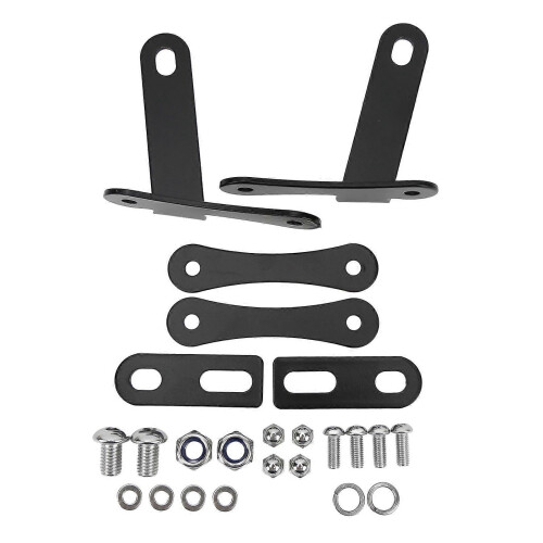2 Stück Motorrad-Handschützer, universell, aus Polycarbonat, schwarz 2