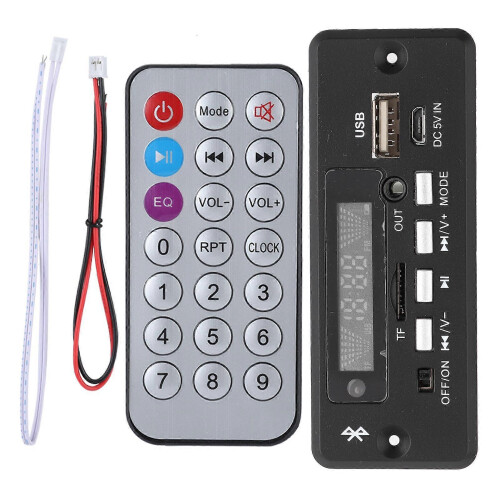 02EBT-DX Car Vehicle Hands free Call Decoder Board Bluetooth Remote Control (Black) 1