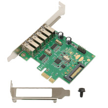 PCIE to USB Expansion Card 6 USB2.0 Interface 15PIN SATA 480Mbps 12Mbps 1.5Mbps Desktop Computer Internal Hub for Win