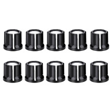 10Pcs Durable Potentiometer Volume Tone Knobs Caps for D Shaped Shaft Electric Guitar Bass