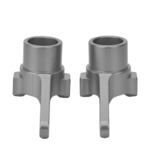 Aluminum Alloy Knuckle Arm Uprights Steering Cup (L/R) for KYOSHO 4WD Optima Maxima RC CarSilver