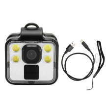 Body Camera 1080P HD Video Record Waterproof Portable Wearable Camera with Adjustable LED for Car Office Home Sports