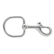 Einzelkopfhaken aus Edelstahl 316 mit D-Ring und Karabinerverschluss (103 x 45)