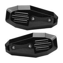 2 stuks universele handbeschermers van polycarbonaat voor motorfietsen, zwart