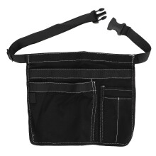 Gartenwerkzeug-Hüftschürze mit mehreren Taschen, Oxford-Gewebe, verstellbare Gürteltasche für Gartenarbeiten, Schwarz