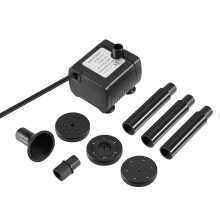 10-W-Solarbrunnenpumpe mit großem Solarpanel, 3 Düsen, max. Wasserhöhe 100 cm, für Vogeltränke, Aquarium, kleinen Teich und Gartendekoration