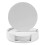 White Coasters White PU Leather 6-Pack with Holder white. Stylish coasters to 1