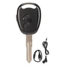 Mini Recorder HD Noise Reduction Voice Activated 4GB Encrypted Key Shape Small Recording Device with MP3 Playback