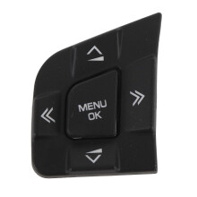 2PCS Steering Wheel Switch Button Cover Left Side Black Steering Wheel Buttons Decoration Trim for Discovery Sport 2015 to 2019
