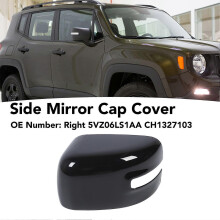 Side Mirror Cap Cover Black UV Protection Scratch Resistant Side Rearview Wing Mirror Cap for Renegade 2015 to 2019 Left 5UW77TZZAA CH1326103