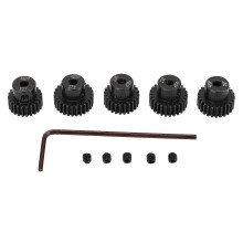 5 Pcs RC Pinion Gear Set 48DP 0.53M 3.175mm 23T 24T 25T 26T 27T Chromium Molybdenum Alloy Steel Motor Gear Set for 1/10