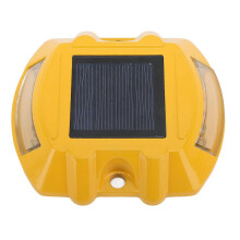 Solar Driveway Marker Lights Aluminum Alloy Waterproof Solar Power Ground Road Stud Lamp for Sidewalk Pathway Yellow Light