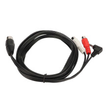 DIN 5-pins mannelijk naar 2 RCA-vrouwelijk en 3,5 mm kabel Plug and Play stereo geluidsaansluitingskabel voor luidsprekers en hifi-apparatuur
