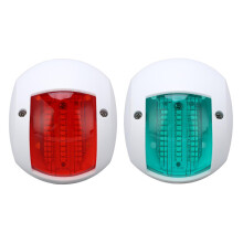 2 stuks LED-navigatielichten voor boten en jachten, rood/groen, scheepsverlichting voor zeilen, DC 12V-24V, 3W, wit