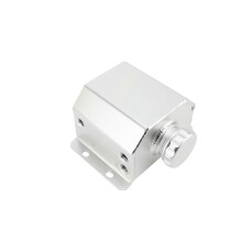 Radiator Coolant Overflow Tank Aluminium Alloy Universal Coolant Recovery Tank with Visible Coolant Level Hose Sandblasted Silver 1L