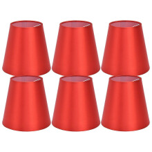 6PCS E14 Lamp Shade Fabric Lampshade Table Lamp Ceiling Lamp Shade for Bedroom Living RoomBright Red PX150