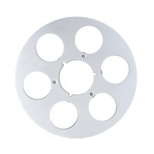 1/4 10.5 Inch Empty Tape Reel 6 Hole Aluminum Alloy Opening Machine Part Takeup Reel for Reel to Reel Tape Player Silver