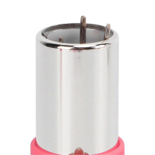 Pin Cushion Lipstick Shape Exquisite Beautiful Retractable Design Portable Household Needle Collector with NeedlePink