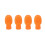 4Pcs Drum Stick Practice Tip Portable Silicone Mute Drumstick for Beginner Practicing Orange 1