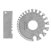 Wire Gauge Measuring Tool Round Stainless Steel Diameter Ruler Gauge Woodworking Supplies
