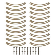 20 Set Lid Support Hinge Metal Retro Lid Stay Hinge with Screw for Cabinet Box Furniture Bronze Color