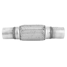 1.75x10in Exhaust Flex Pipe Stainless Steel Corrugated Flexible Joint Tube Universal Parts