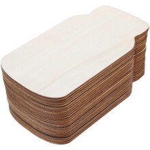 Bastelholzstücke, unbehandeltes Holz, Schilderherstellung, 15,00 x 9,00 x 0,20 cm, 24 Stück
