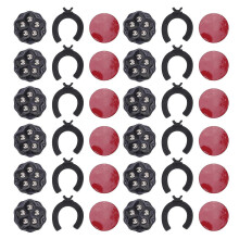 12PCS Self Adhesive Caster Wheels with Brake Pads 360 Degree Rotation Heavy Duty Furniture Casters for Appliances Bookcase Nightstand Planters Black