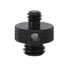1/4 Inch to 3/8 Inch Male Threaded Screw Mount Adapter for Tripod Camera Cage Ball HeadBlack