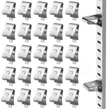 50 pcs Stainless Steel Shelf Pegs Durable Clips for Easy Installation Support in Cabinets Bookcases and Shelving Units