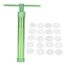 Tonextruder-Set aus Edelstahl mit rotierender Presse für Töpferei, Keramik und Skulpturen
