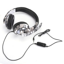 Head Mounted Phone Computer Gaming Headphone Headset for PS4 White Camouflage