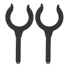 2 stuks bootriemhouders/hengelsteunen/accessoires voor rubberboten (zwart)