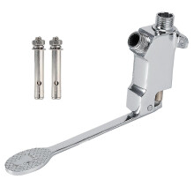 G1/2 Thread Copper Floor Mount Foot Pedal Valve Accessory for Bathroom Basin Faucet