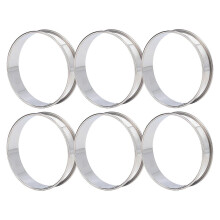 6 stuks crumpetringen met dubbel volume, gemakkelijk te ontvormen, roestvrijstalen ringen voor het maken van Engelse muffins thuis, 10 cm / 3,9 inch