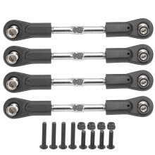 4Pcs 77?87mm Adjustable M4 Screw Steering Servo Pull Rod Linkage Tie Rod for 1/8 RC Car